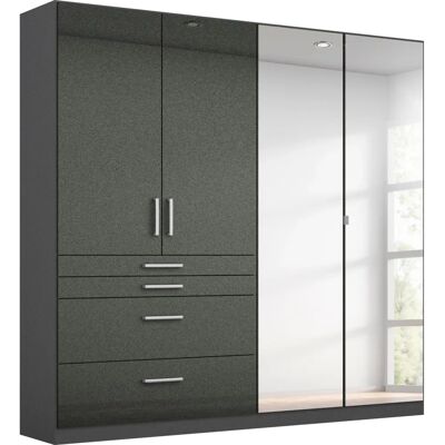 RAUCH Homburg Kleiderschrank - 4-türig, metallic grau RAUCH Homburg Kleiderschrank - 4-türig, metallic grau