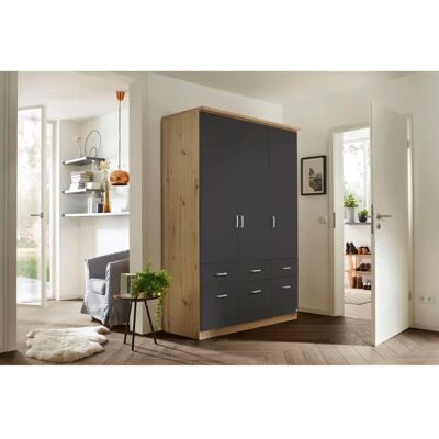 rauch BLUE Bremen Kleiderschrank - 3-türig, 2 Kleiderstangen, Große Schubladen rauch BLUE Bremen Kleiderschrank - 3-türig, 2 Kleiderstangen, Große Schubladen