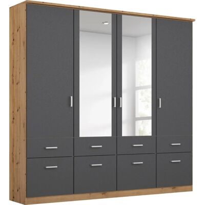 Rauch Bremen Kleiderschrank - 4 Türen, Spiegel, 181cm breit Rauch Bremen Kleiderschrank - 4 Türen, Spiegel, 181cm breit