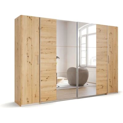 Rauch Kronach Kleiderschrank - Modern, Eiche Artisan, 4-türig, 311cm Rauch Kronach Kleiderschrank - Modern, Eiche Artisan, 4-türig, 311cm