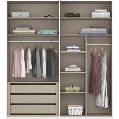 Rauch Montclar Kleiderschrank - 4 Türen, Hochglanz, Holz, 204x225x65cm Rauch Montclar Kleiderschrank - 4 Türen, Hochglanz, Holz, 204x225x65cm