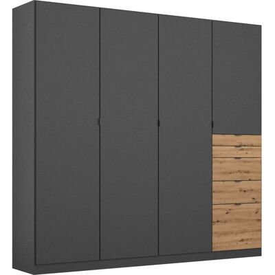 rauch Ontario Kleiderschrank - 4-türig, 181x54x197 cm - Grau rauch Ontario Kleiderschrank - 4-türig, 181x54x197 cm - Grau