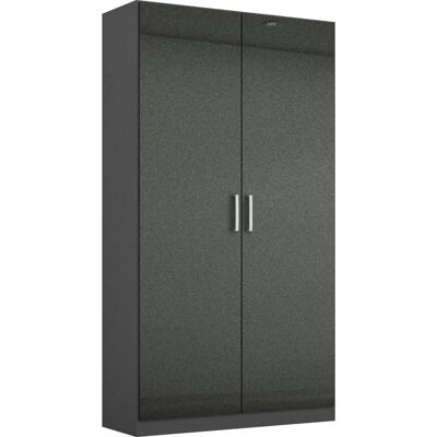 RAUCH Homburg Kleiderschrank - 2 Türen, Metallic Grau RAUCH Homburg Kleiderschrank - 2 Türen, Metallic Grau