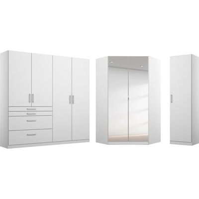RAUCH Homburg Kleiderschrank-Set - Hochglanz Weiß, Eck, 298cm RAUCH Homburg Kleiderschrank-Set - Hochglanz Weiß, Eck, 298cm