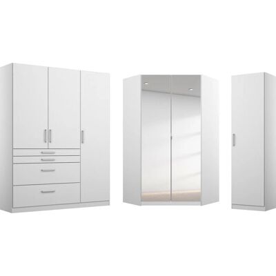 Rauch Homburg Kleiderschrank-Set - Hochglanz Weiß - 253cm Rauch Homburg Kleiderschrank-Set - Hochglanz Weiß - 253cm