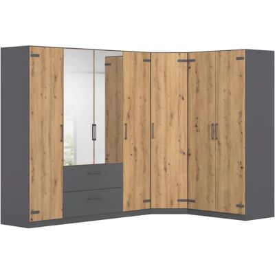 RAUCH Holmes Kleiderschrank-Set - Industrial Style - 266x197x176 cm RAUCH Holmes Kleiderschrank-Set - Industrial Style - 266x197x176 cm