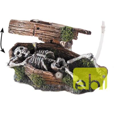 EBI Aqua Della - Coffin W. Skeleton - Décoration d'aquarium - Publicité EBI Aqua Della - Coffin W. Skeleton - Décoration d'aquarium - Publicité