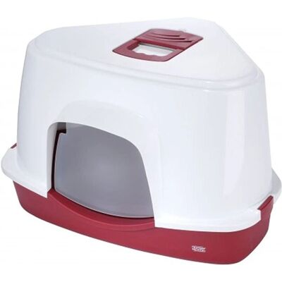 Ebi Prism Katzentoilette - Große Eckform, Rot - Katzentoilette Ebi Prism Katzentoilette - Große Eckform, Rot - Katzentoilette