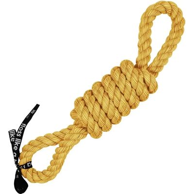 EBI Bite me Tug life hondenkoord - 52cm geel - Hondenspeelgoed EBI Bite me Tug life hondenkoord - 52cm geel - Hondenspeelgoed