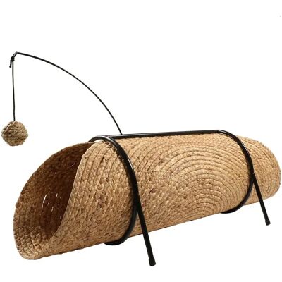 D&D Wasserhyazinthe Katzentunnel - 80x36x25cm - Beige D&D Wasserhyazinthe Katzentunnel - 80x36x25cm - Beige