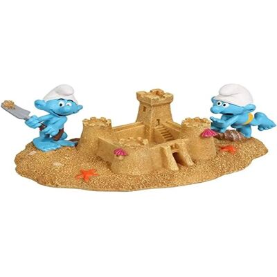 Decorazione acquario Smerfy sulla spiaggia di Aqua Della Decorazione acquario Smerfy sulla spiaggia di Aqua Della