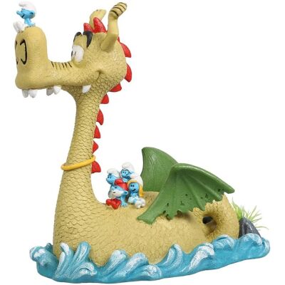 Decorazione acquario Puffi sul drago - 16,4x8,4x16cm Decorazione acquario Puffi sul drago - 16,4x8,4x16cm