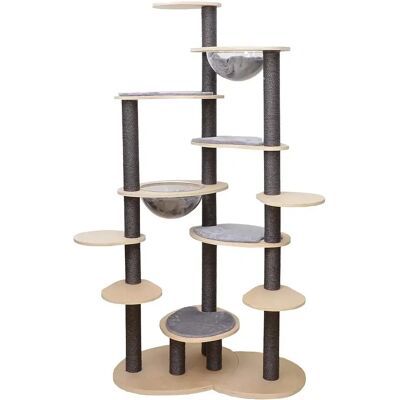 Arbre à chat EBI Orion - Gris, 175x89x58cm Arbre à chat EBI Orion - Gris, 175x89x58cm