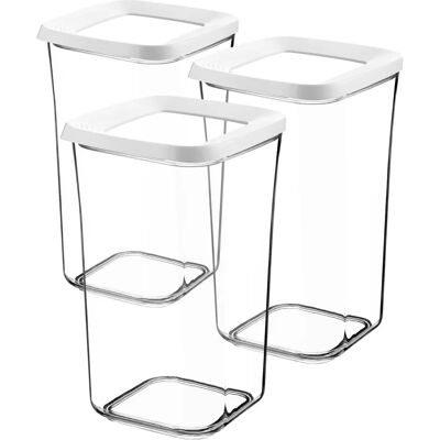 Michelino Vorratsbehälter-Set - Weiß & 3x 1,3L Michelino Vorratsbehälter-Set - Weiß & 3x 1,3L