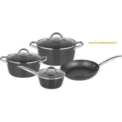 Michelino - Kochtopfset 7-teilig - Schwarz - Cookware set Michelino - Kochtopfset 7-teilig - Schwarz - Cookware set