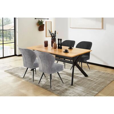 JOCKENHÖFER GRUPPE Oder Sessel - Mikrofaser, Metall, Dunkelgrau JOCKENHÖFER GRUPPE Oder Sessel - Mikrofaser, Metall, Dunkelgrau