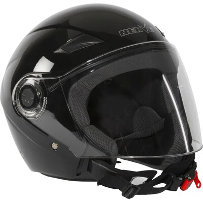 NERVE NH1014 Schwarzer Jethelm - Motorradhelm NERVE NH1014 Schwarzer Jethelm - Motorradhelm