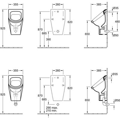 Villeroy & Boch Architectura Urinal - Igiena și Design Modern Villeroy & Boch Architectura Urinal - Igiena și Design Modern