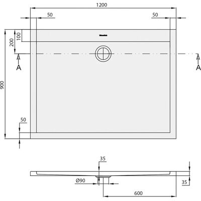 Villeroy & Boch - Vamă de duș din acril dreptunghiulară 120x90cm - Duș Villeroy & Boch - Vamă de duș din acril dreptunghiulară 120x90cm - Duș
