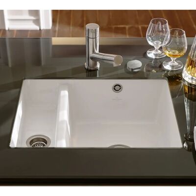 Villeroy & Boch Weiß Unterbauspüle - Küchen Unterbau Spüle mit Excentersteuerung Villeroy & Boch Weiß Unterbauspüle - Küchen Unterbau Spüle mit Excentersteuerung