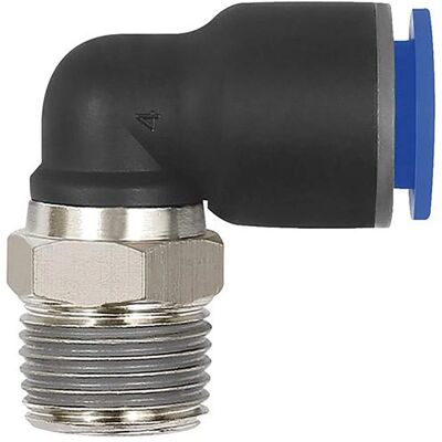 Riegler R1/8 Conector Angular Giratorio Azul - L-Steckverschraubung Riegler R1/8 Conector Angular Giratorio Azul - L-Steckverschraubung