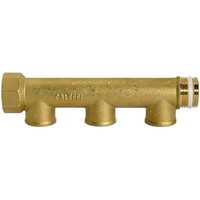 Distribuidor de Latón Riegler - 3 Salidas, Entrada 2x1 pulgada, Salida 3x1/2 pulgada - Distribuidor Distribuidor de Latón Riegler - 3 Salidas, Entrada 2x1 pulgada, Salida 3x1/2 pulgada - Distribuidor