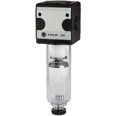 Riegler G 3/4 Filter - Druckluftfilter mit Polycarbonatbehälter Riegler G 3/4 Filter - Druckluftfilter mit Polycarbonatbehälter