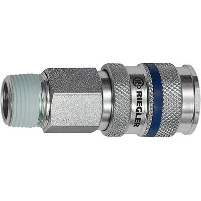 Riegler - Schnellverschlusskupplung R 3/8 Stahl Riegler - Schnellverschlusskupplung R 3/8 Stahl