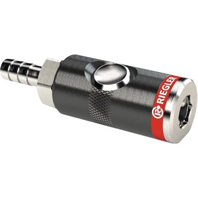 Riegler Modell 7,4 mm Sicherheitskupplung - Schlauchanschluss Riegler Modell 7,4 mm Sicherheitskupplung - Schlauchanschluss