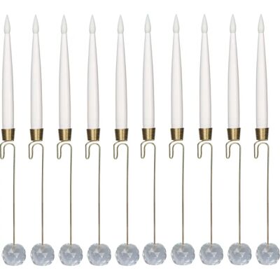 Viva Domo - LED Hanging Candles - Gold transparent - 10 pcs - LED Hanging Candles Viva Domo - LED Hanging Candles - Gold transparent - 10 pcs - LED Hanging Candles