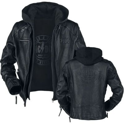 AC/DC Nahkatakki - Rock & Roll - Will Never Die - Mies - Musta - S-3XL AC/DC Nahkatakki - Rock & Roll - Will Never Die - Mies - Musta - S-3XL