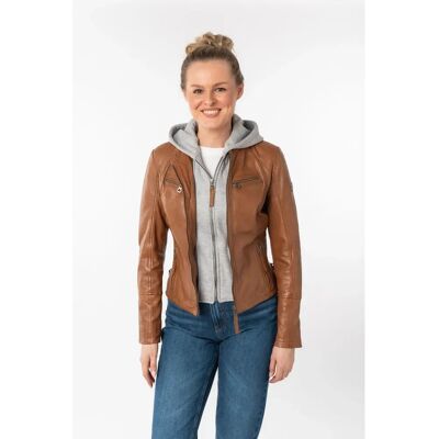 GIPSY GIPSY NOLA Lederjacke - 2-in-1 Style mit abnehmbarer Kapuze GIPSY GIPSY NOLA Lederjacke - 2-in-1 Style mit abnehmbarer Kapuze