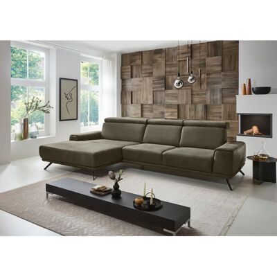 DIE PLANBAR PN-EM20041 L-Form - Olive Sofa mit Elektrischer Verstellung DIE PLANBAR PN-EM20041 L-Form - Olive Sofa mit Elektrischer Verstellung