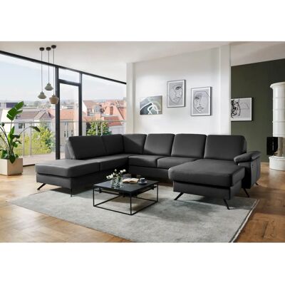 DIE PLANBAR U-Form Couch - Leder, Schlaffunktion, 309cm DIE PLANBAR U-Form Couch - Leder, Schlaffunktion, 309cm