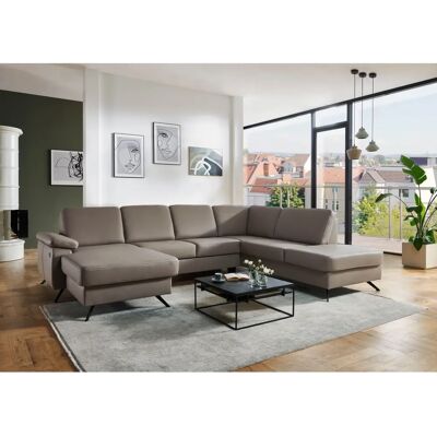DIE PLANBAR U-Form Leder-Couch mit Bettfunktion DIE PLANBAR U-Form Leder-Couch mit Bettfunktion