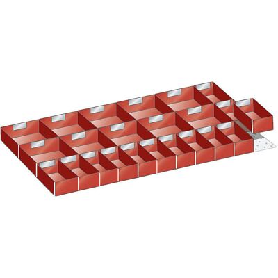 LISTA 1000mm Schubladeneinteilungsset - 23 Boxen, Abstand LISTA 1000mm Schubladeneinteilungsset - 23 Boxen, Abstand