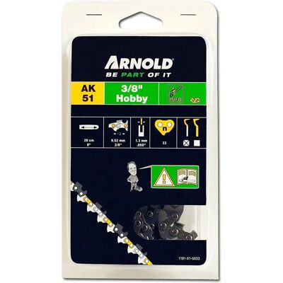 Arnold 1191-X1-5033 Kettensägekette - 33 Glieder, 3/8" Arnold 1191-X1-5033 Kettensägekette - 33 Glieder, 3/8"