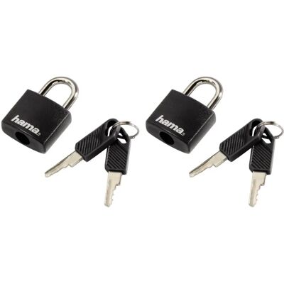 Hama 00105314 Gepäckschloss 2er-Set, Schwarz Hama 00105314 Gepäckschloss 2er-Set, Schwarz
