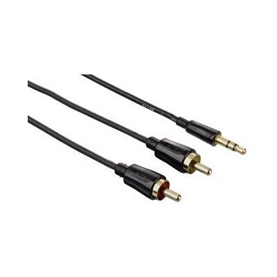 Hama 1,5 m 2 x RCA - 3,5 mm M/M Audiokabel Schwarz Hama 1,5 m 2 x RCA - 3,5 mm M/M Audiokabel Schwarz