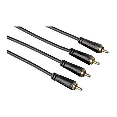Hama 00122283 3m RCA Audiokabel - Schwarz Hama 00122283 3m RCA Audiokabel - Schwarz