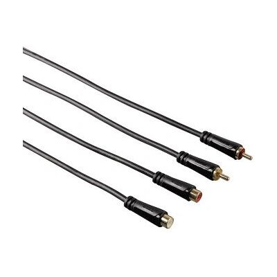 Hama Audio-Verlängerungskabel 3m - Cinch, Schwarz Hama Audio-Verlängerungskabel 3m - Cinch, Schwarz