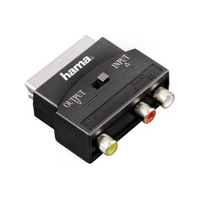 HAMA Adapter 3xRCA-Scart Female-Male I/O Black HAMA Adapter 3xRCA-Scart Female-Male I/O Black