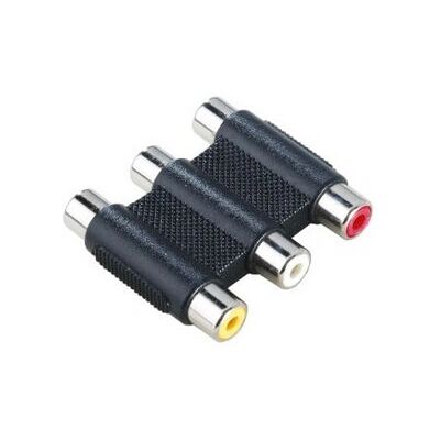 Hama 122249 Adapter 3RCA-3RCA weiblich-weiblich Schwarz Hama 122249 Adapter 3RCA-3RCA weiblich-weiblich Schwarz
