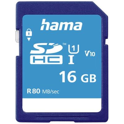 Hama SDHC/SDXC Klasse 10 UHS I 80MB/s - SDHC - 16GB (00124134) Hama SDHC/SDXC Klasse 10 UHS I 80MB/s - SDHC - 16GB (00124134)