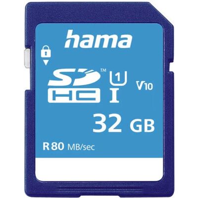 Hama SDHC/SDXC Class 10 UHS I 80MB/s - SDHC - 32GB (00124135) Hama SDHC/SDXC Class 10 UHS I 80MB/s - SDHC - 32GB (00124135)