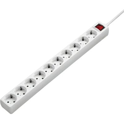 Hama 00137234 Überspannungsschutz - 10 Steckdosen, 3m Kabel - Weiß Hama 00137234 Überspannungsschutz - 10 Steckdosen, 3m Kabel - Weiß