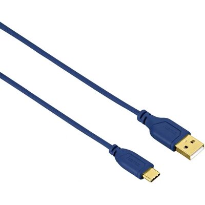 Hama 0,75m USB-C:stä USB-A:han Kaapeli - Korkealaatuinen Data, Sininen Hama 0,75m USB-C:stä USB-A:han Kaapeli - Korkealaatuinen Data, Sininen