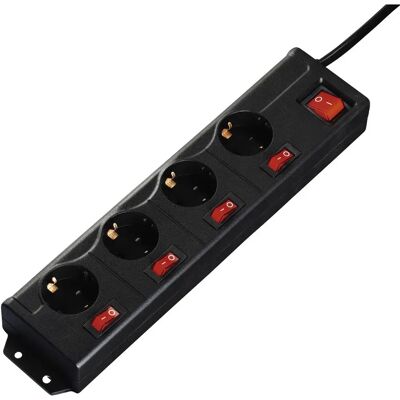 Hama 137257 Strömkabel - 4 vägguttag, vit Hama 137257 Strömkabel - 4 vägguttag, vit