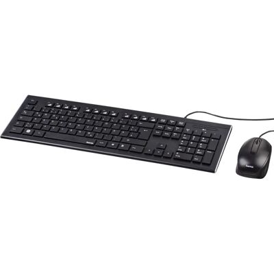 Kit clavier et souris Hama - USB noir - Publicité Kit clavier et souris Hama - USB noir - Publicité