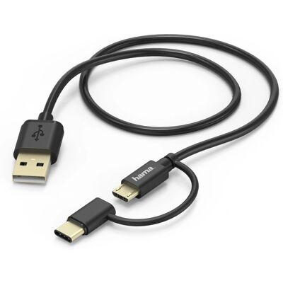 Hama 178327 USB-Kabel - 1m, Schwarz, Micro-USB, USB A, 2.0 Hama 178327 USB-Kabel - 1m, Schwarz, Micro-USB, USB A, 2.0